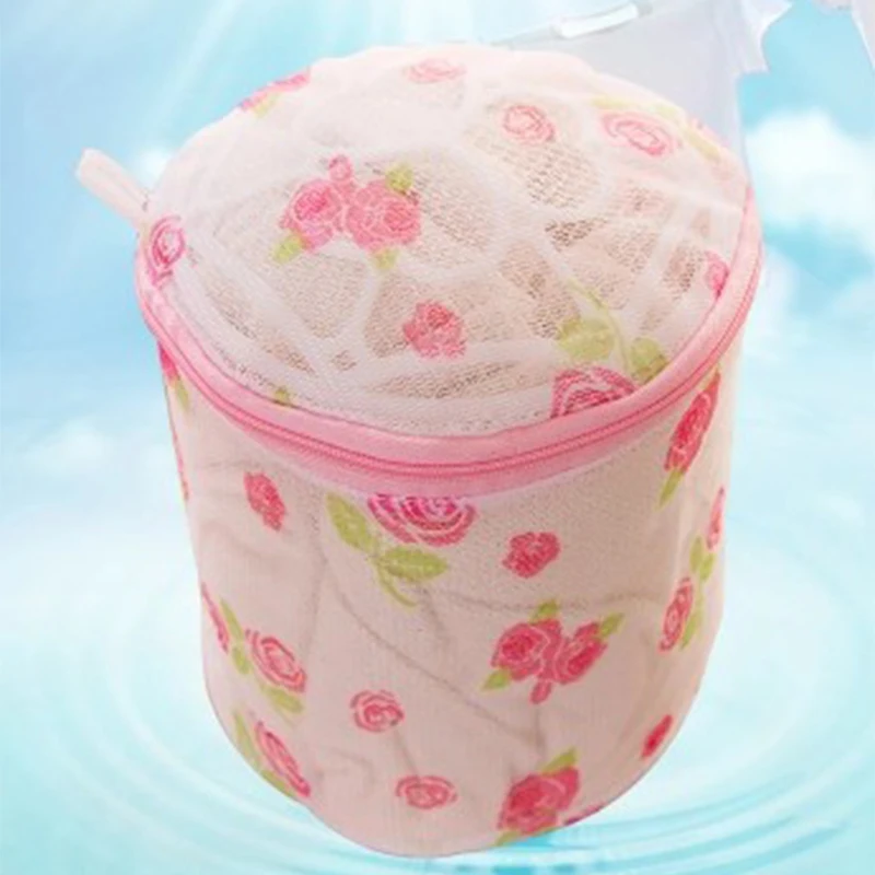 

Printing Zippered Mesh Laundry Foldabl Bag Polyester Washing Net Bag For Underwear Sock Washing Machine Pouch Clothes Bra Bags