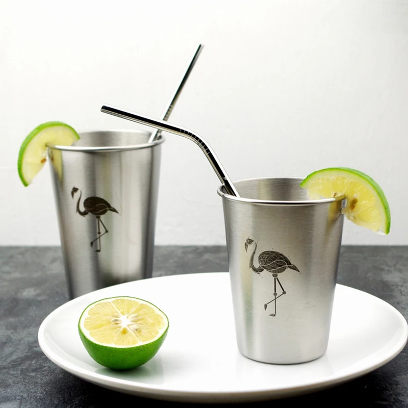 Taza de cerveza con patr&oacute;n bonito de 350ML, taza de cerveza de acero inoxidable 304, taza de caf&eacute; con doble pared, vajilla de cocina para ni&ntilde;os, taza de agua-4