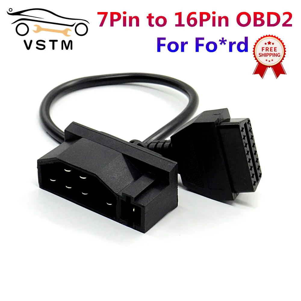

2021 Newest For Fo*rd 7Pin to 16Pin OBD OBD2 Cable Converter For Fo*rd 7 Pin OBDII 16 Pin Female Connector Transfer