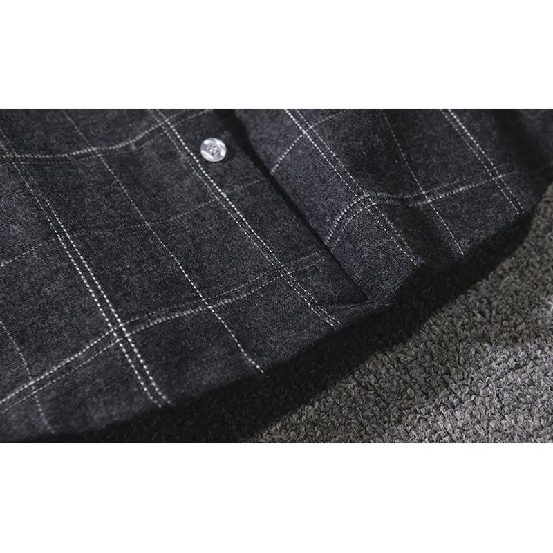 

Men Shirt 2020 New Arrival Spring And Autumn Retro Plaid Long Sleeve Male Shirt Student Fashion Japanese Style Teenage Boy S09