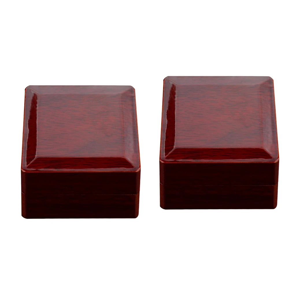 

2Pcs Sports Fan Athlete Championship Rings Trophy Collection Display Wooden Box