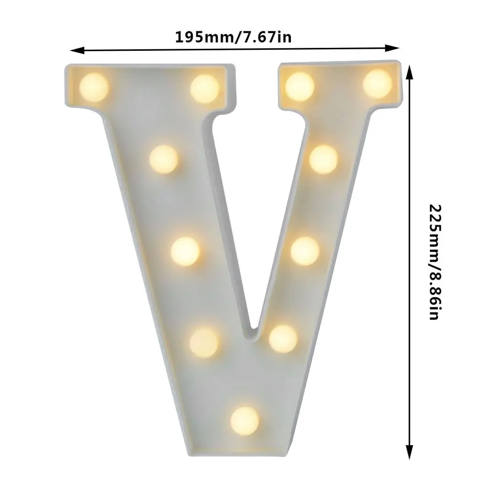 

INS hot English letter light LED symbol modeling lamp wedding digital light birthday proposal white light