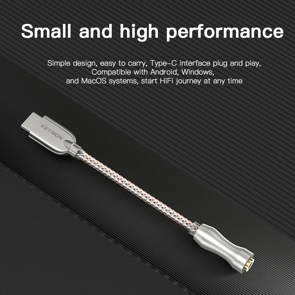 KEYSION USB TYPE C до 3 5 мм DSD128 Hi-Fi Двойной Аудио Чип Декодер Усилитель для наушников