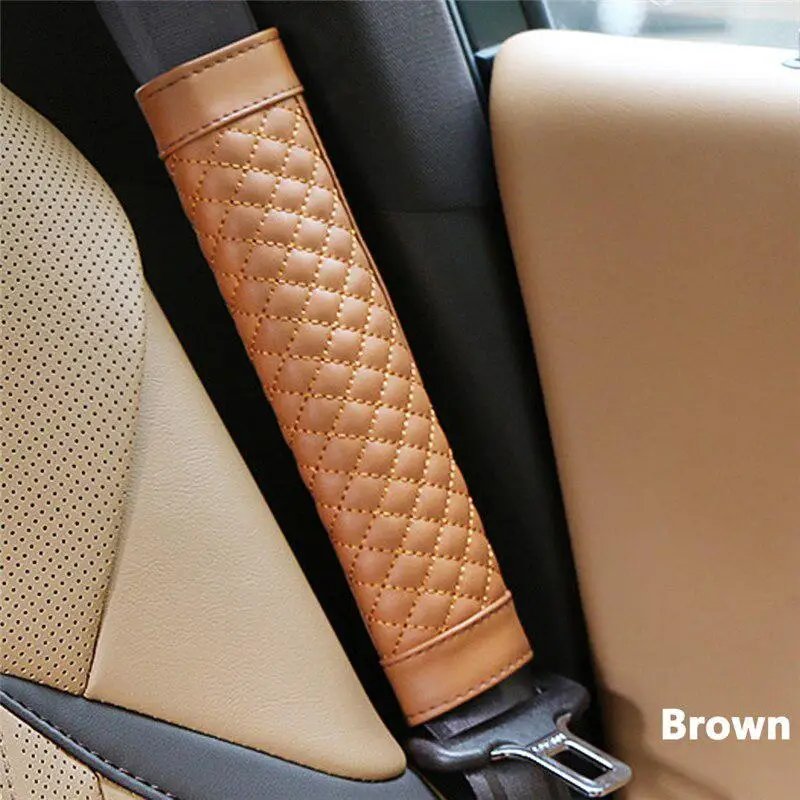 2 шт. кожаный автомобильный ремень безопасности Чехол регулятор детская защита