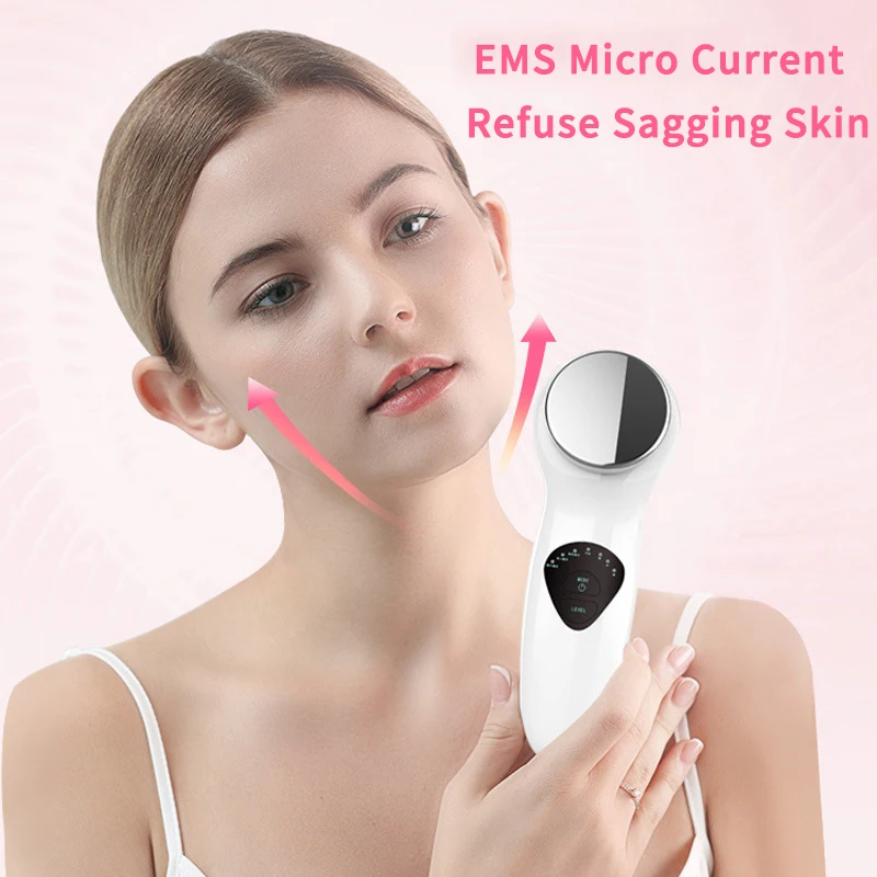 Устройство для массажа лица микропоток EMS импортная вибрация эссенция подтяжки