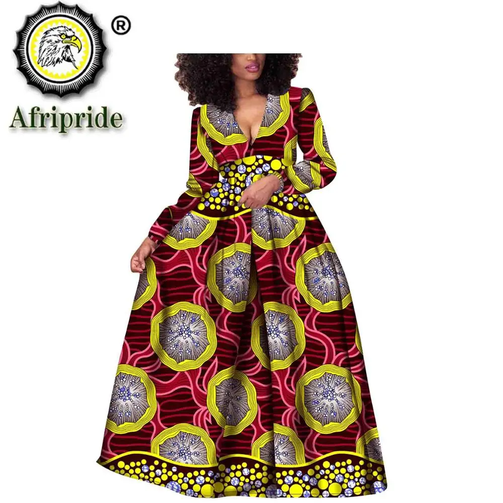 Женское платье в африканском стиле из чистого хлопка с принтом Анкары bashiki bazin riche