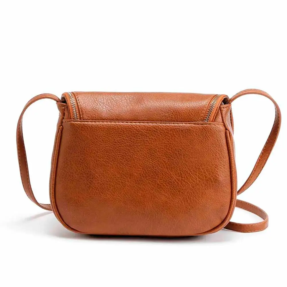 Женская модная сумка через плечо из искусственной кожи однотонная маленькая