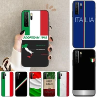 italy flag cover black soft cover the pooh for huawei nova 8 7 6 se 5t 7i 5i 5z 5 4 4e 3 3i 3e 2i pro phone case cases