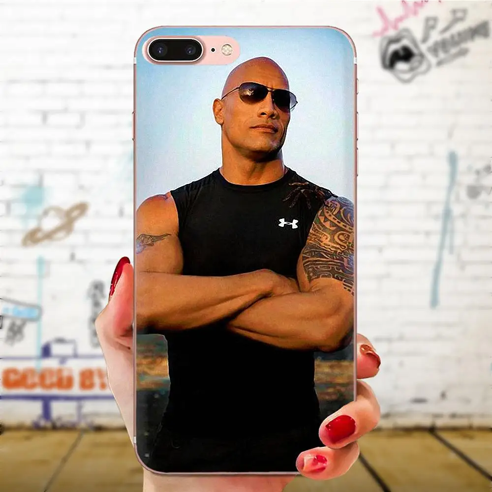 Мягкий ТПУ Стильный чехол Rock Dwayne Johnson для Huawei Honor 4C 5A 5C 5X 6 6A 6X 7 7A 7C 7X 8 8C 8S 9 10 10i 20 20i Lite