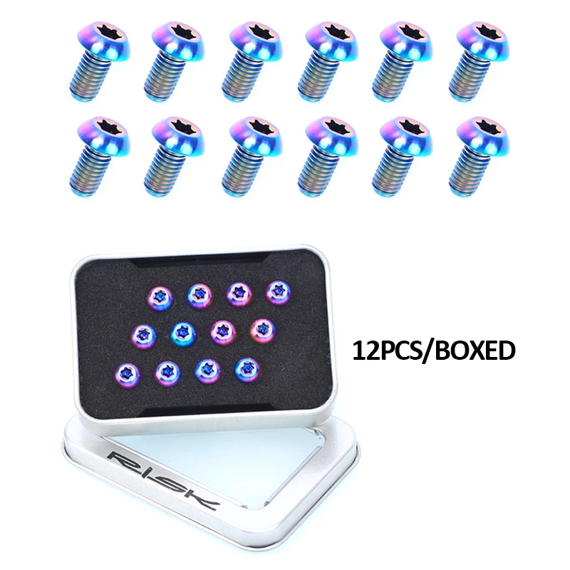 Крепежные болты для велосипедного дискового тормоза TC4 12 шт. M5 * 10 мм|Инструменты