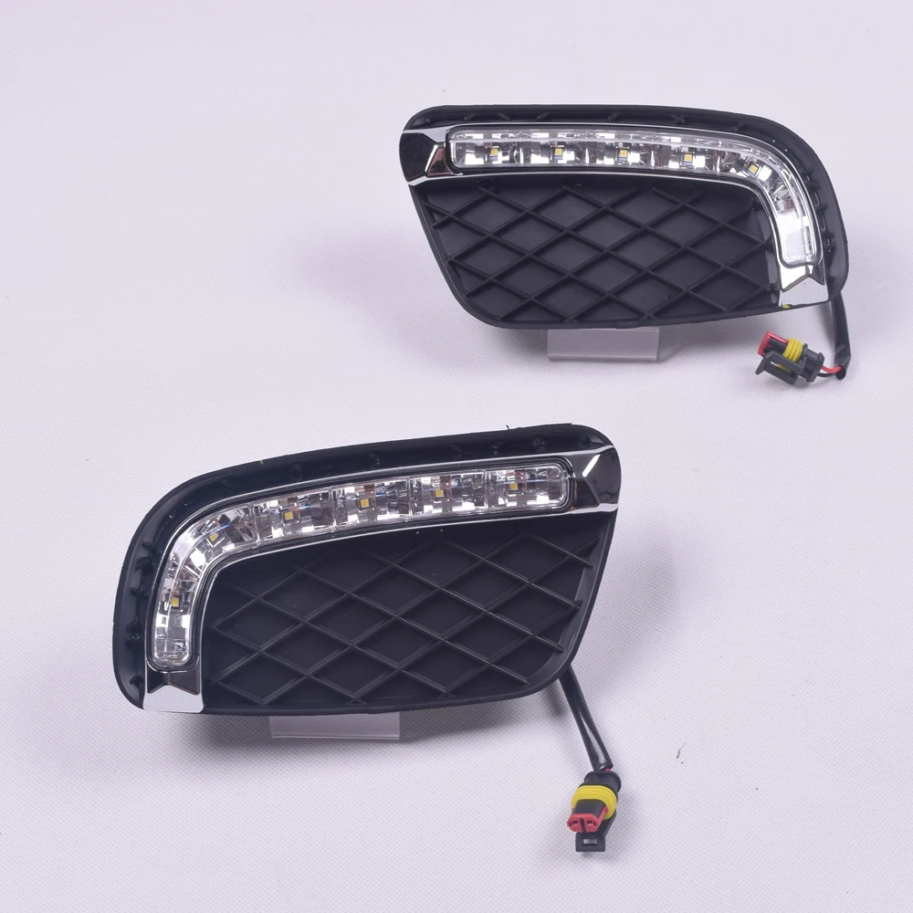 1 пара 12V Светодиодный дневной светильник DRL переднего бампера сигнальные желтый