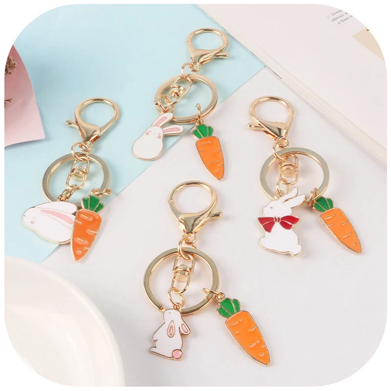 Милый мультяшный Брелоки для ключей в виде кролика женщин и девочек милый брелок