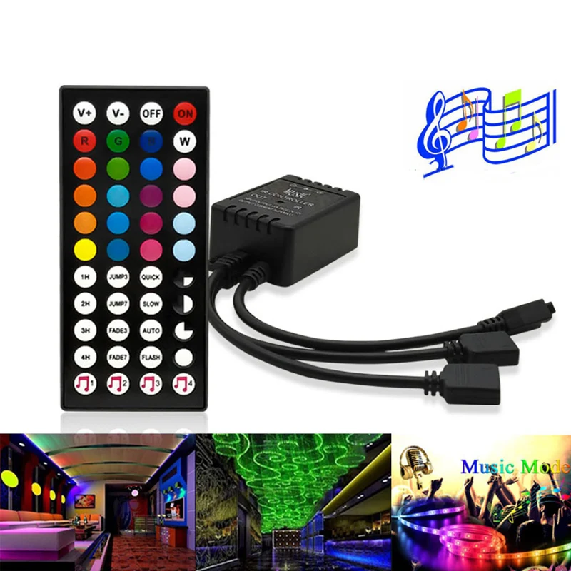 

Новый RGB ИК-пульт дистанционного управления 44Key DC 12V для SMD 2835 3528 5050 5730 5630 3014 Светодиодные ленты светильник