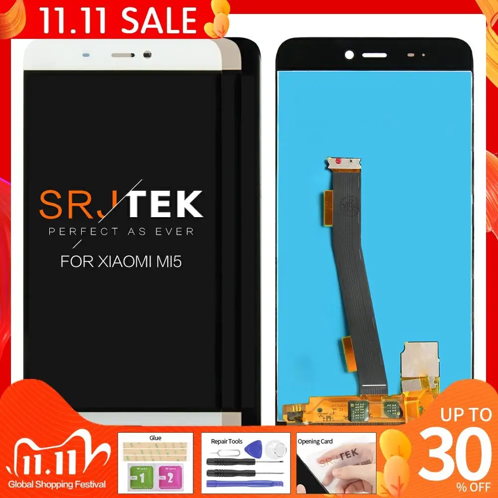 

ЖК-дисплей для Xiaomi Mi 5 с сенсорным экраном и дигитайзером в сборе, Замена ЖК-дисплея 5,15 дюйма для xiaomi Mi5