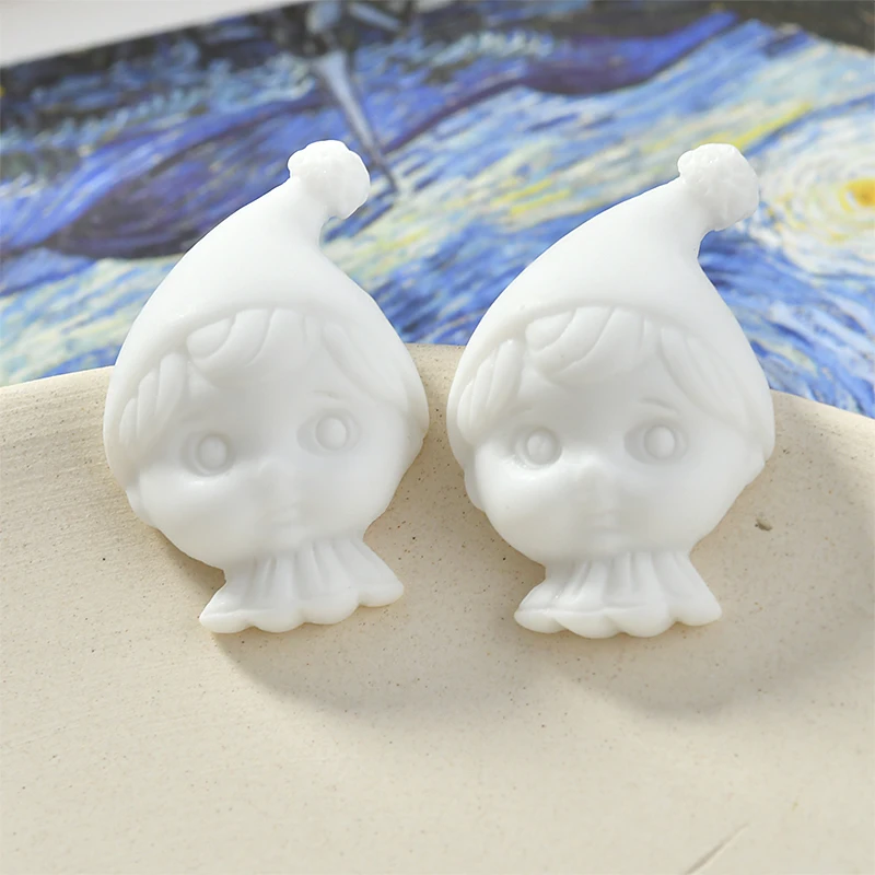 Кукла-Ангел из белой смолы для мальчиков и девочек с человеческим лицом