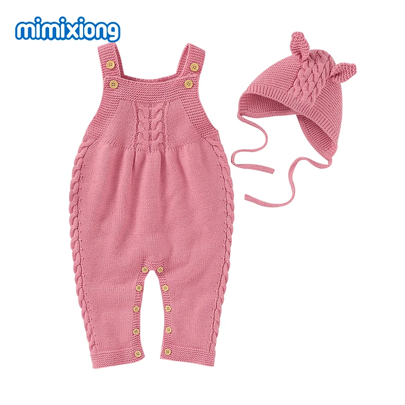

Baby Rompers Autumn Solid Knitted Newborn Bebes Jumpsuits for Boys Girls Clothes Winter Sleeveless Toddler Kids Sweaters Clothes