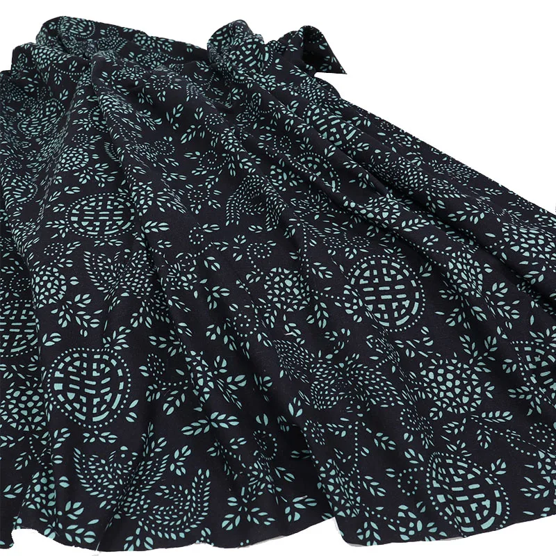 Китайская Этническая темно-синяя хлопковая и льняная ткань для скатерти aprel