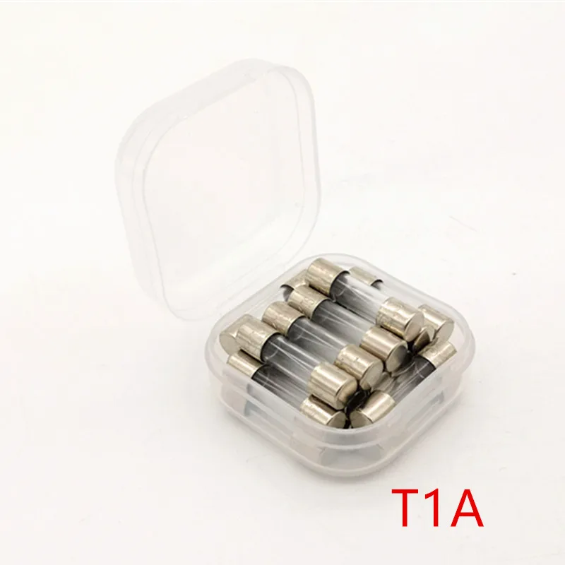(20 шт./партия) T1A 250V 5x20mm медленный стеклянный трубчатый предохранитель UL VDE RoHS