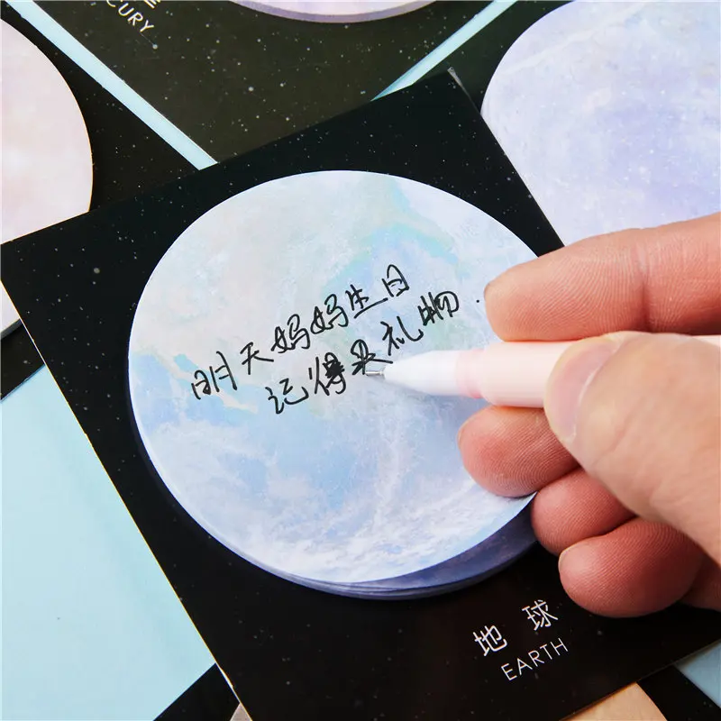 30 шт./лот креативный блокнот для заметок Earth Moon Kawaii школьные канцелярские