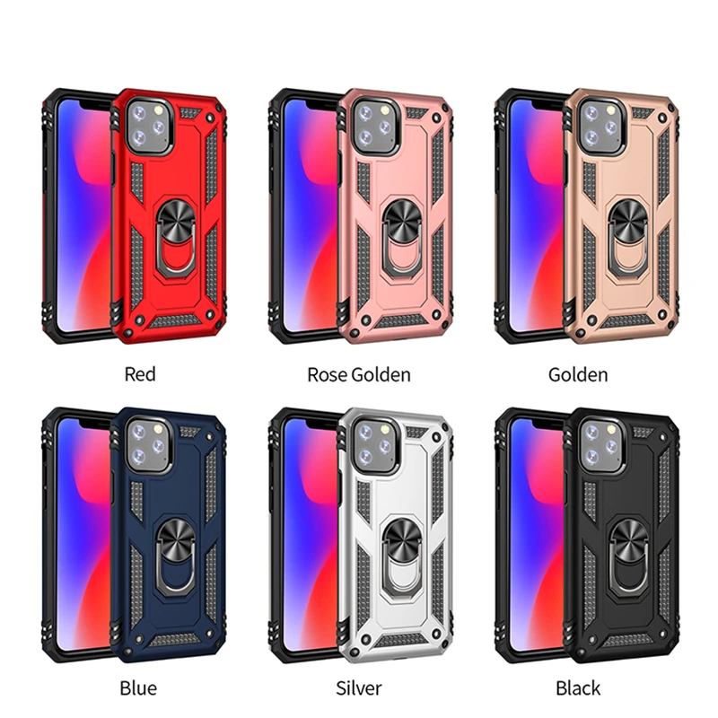 Чехол для Iphone 11 Pro Max X XS XR металлическое кольцо магнитный автомобильный держатель