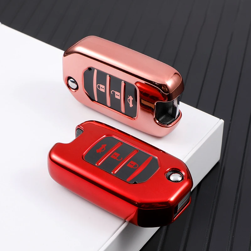 

Car Key Case Cover Shell Fob for Honda Civic CR-V HR-V Agreement Jade Crider Odyssey 2015 2016 2017 2018 Keychain