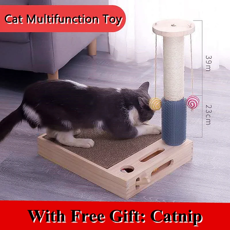 Когтеточка для кошек из гофрированного картона с ударным хомяка игрушка