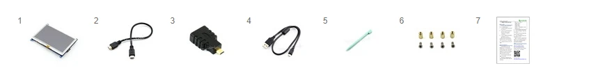 Waveshare 5 дюймов HDMI ЖК-дисплей(B) 800*480 резистивный Сенсорный экран, 5 ''HDMI ЖК-дисплей/монитор, Поддержка Windows 10/8. 1/8/7 различными системами