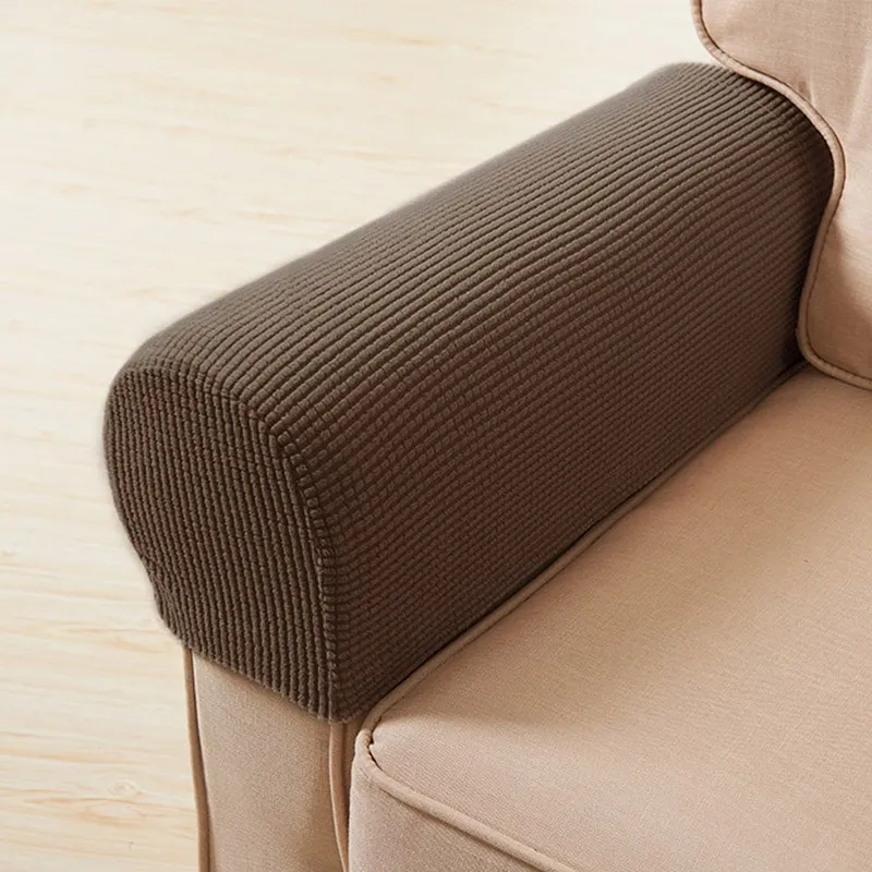 

New Style 1 Pair Removable Arm Stretch Sofa Couch Chair Protector Armchair Covers Armrest Sofa Cover Solid Couch Cover