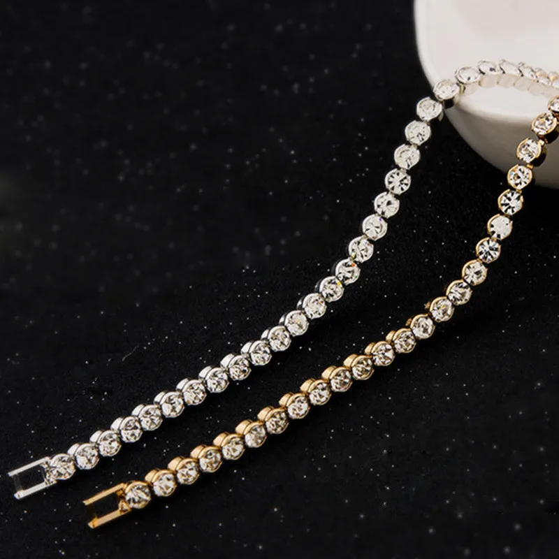 Модные очаровательные CZ теннисные браслеты для женщин и мужчин прозрачные