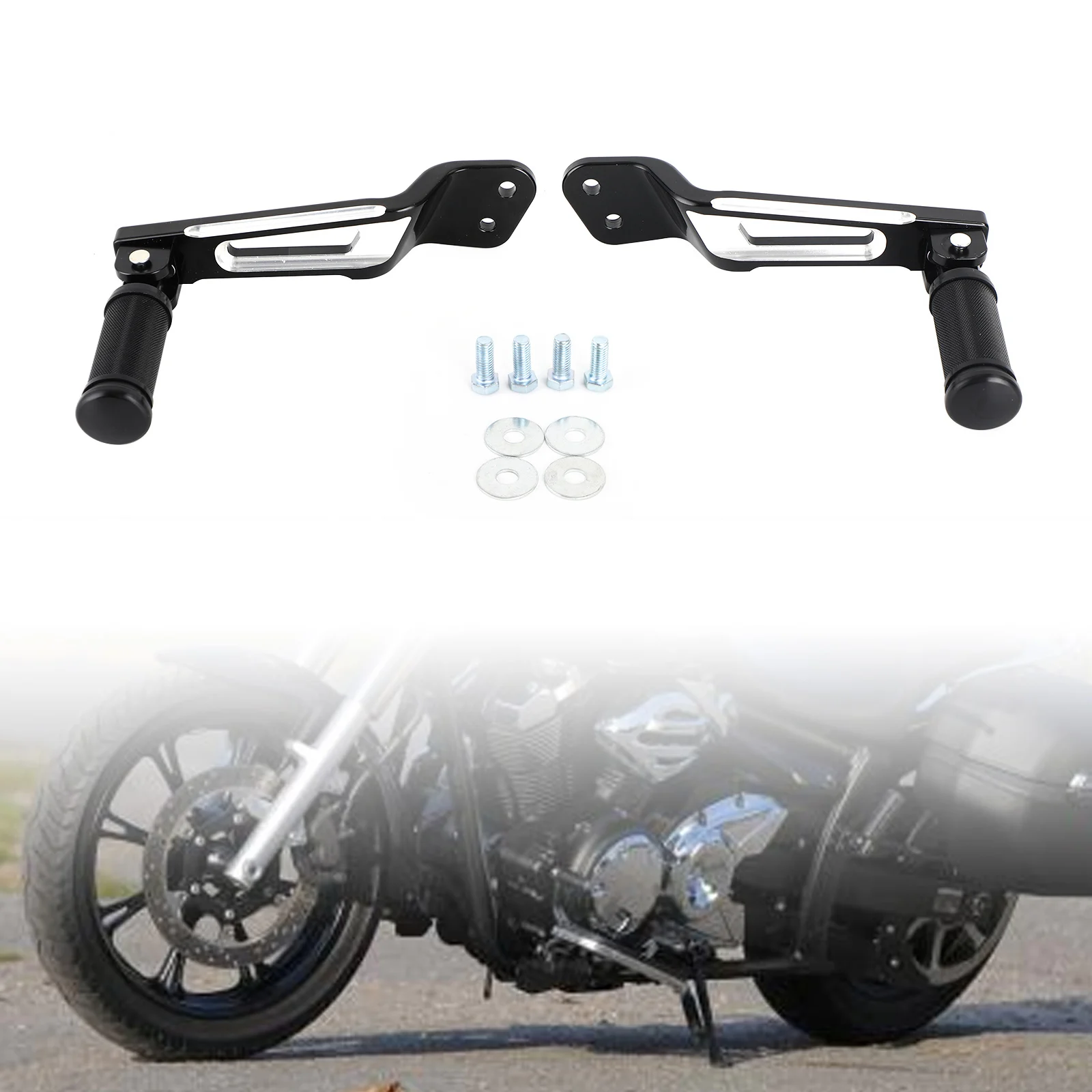 

Topteng CNC Rear Passenger Foot Pegs For Yamaha Bolt XVS950 XVS950R-Spec 2014-2020 Motorcycle Accessories