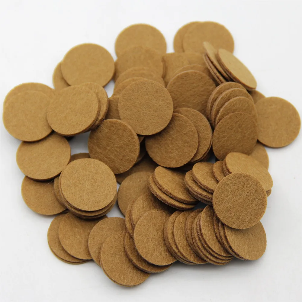 Light Brown 25 мм 150 шт цветные круглые войлочные нетканые ткани для шитья кукол, аксессуары для рукоделия, скрапбукинга, наклейки для домашнего декора стен - Цвет: Light Brown