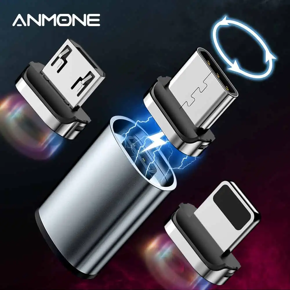 Магнитный кабель адаптер Тип C микро USB конвертировать Штепсель Зарядное устройство Кабельный разъем