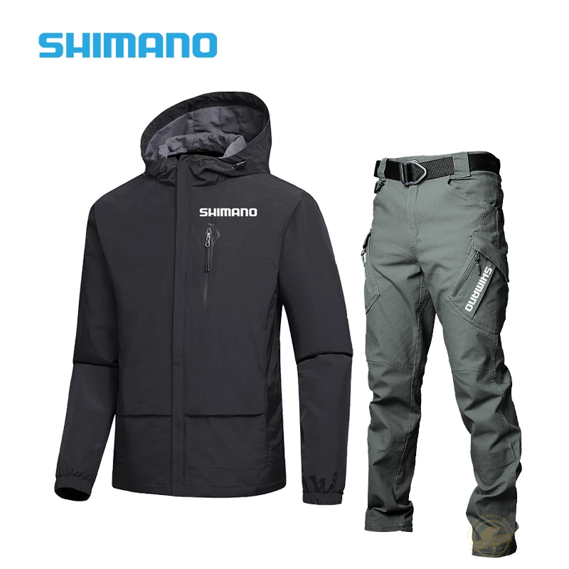 

Мужской осенне-зимний рыболовный костюм SHIMANO, одежда для рыбалки, спортивная куртка с капюшоном для походов и рыбалки, мужские водонепрониц...
