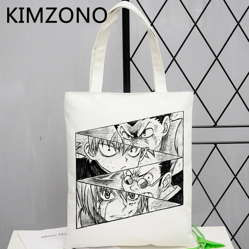 

Холщовая Сумка для покупок Hunter x Hunter, Экологически чистая тканевая многоразовая сумка для покупок из хлопка