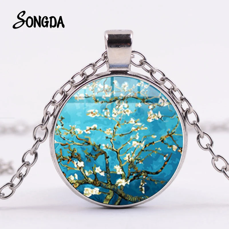 Лидер продаж ожерелье с цветущей веткой миндаля Ван Гога Подсолнухи