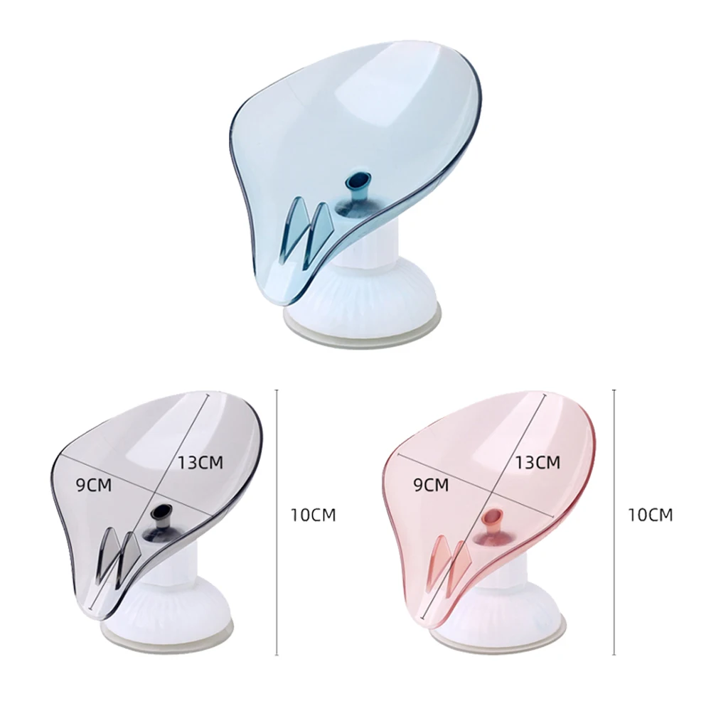

1 Pcs Plastic Leaf Shape Soap Holder Drain Soap Storage Case Bathroom Kitchen Soap Box Sponge Storage Rack Bathroom Accessories