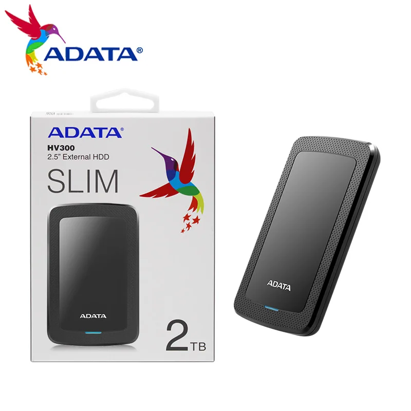 100% Оригинальный ADATA HV300 HDD 2 ТБ высокоскоростной внешний жесткий диск 5 дюйма для
