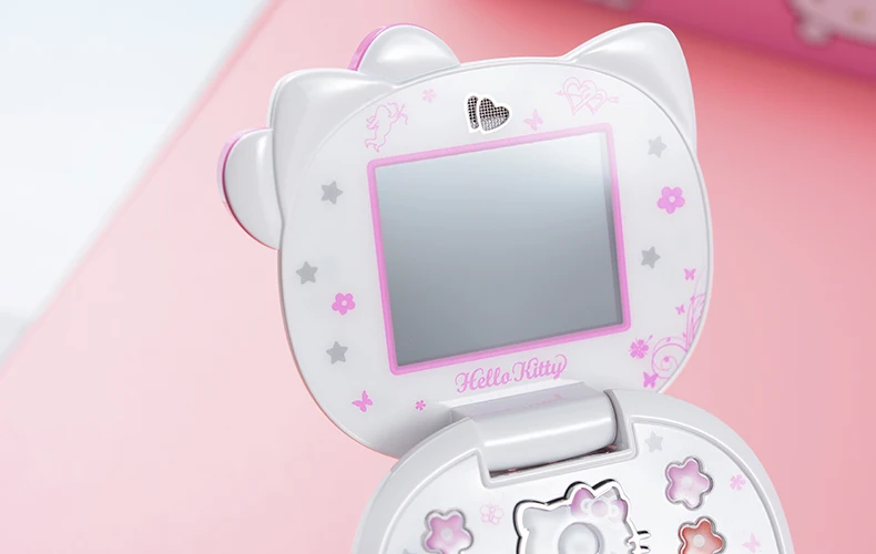 Милый мини-телефон hello kitty для девочек K688+ четырехдиапазонный флип-мобильный телефон с мультяшками разблокированный детский мини-телефон с двумя sim-картами