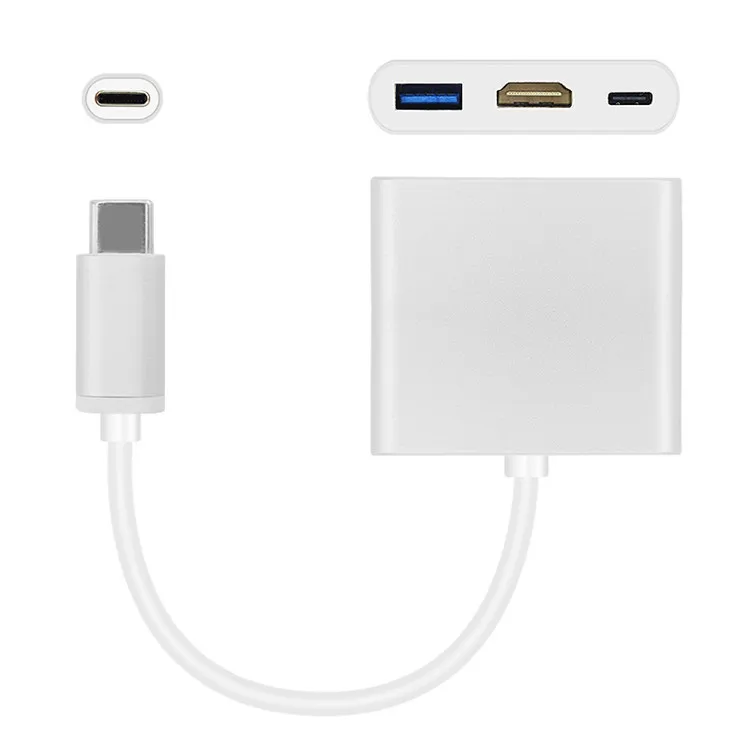 Адаптер для передачи данных Frog HDMI type-C для концентратора USB-C-HDMI Mini Dock станция HD для MacBook Xiaomi ноутбук телефон