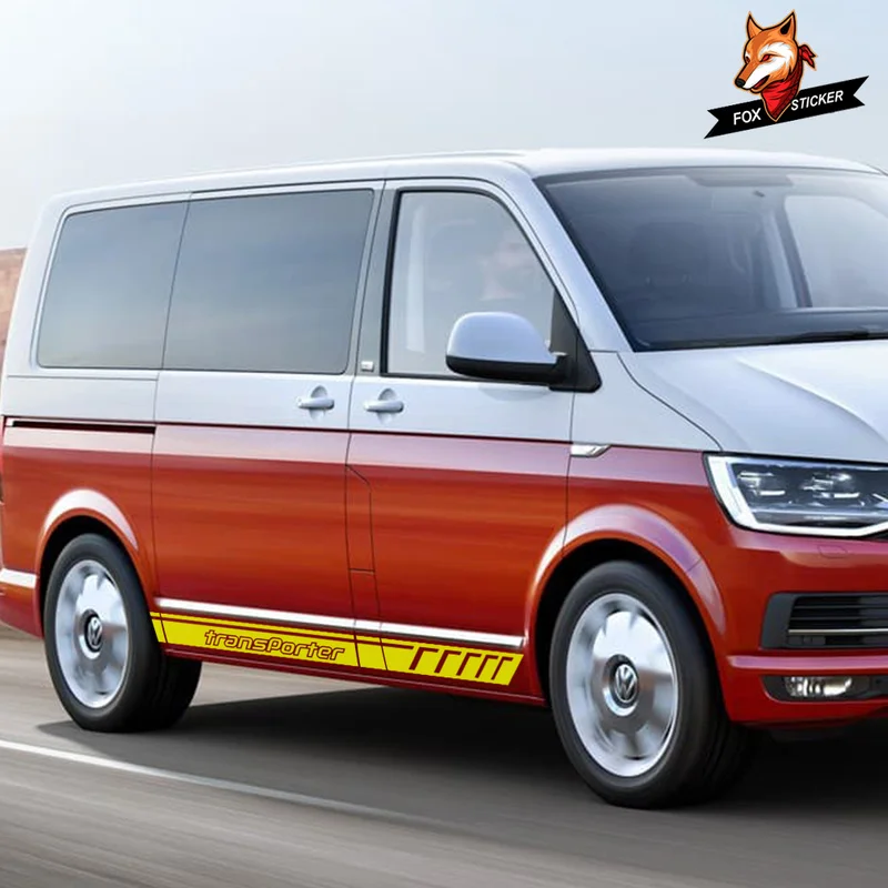 2 шт./лот автомобильный боковой двери юбка наклейки отражающие Авто Декор