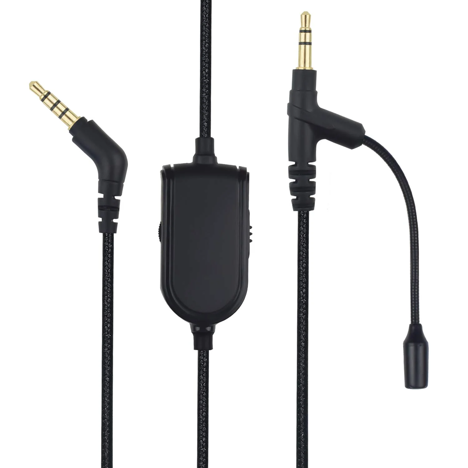Cable trenzado de repuesto con micrófono, Control de volumen silencioso para auriculares v-moda Crossfade, M-100, M-200, LP, LP2, M-80, V-80
