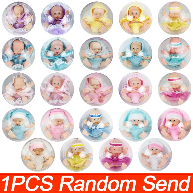 1PCS random send Спящий ребенок реборн Bebe кукла мяч защитная оболочка прекрасный ручной работы реалистичные детские куклы для девочек и мальчиков силиконовая принцесса игрушка для детей - Цвет: 1PCS random send
