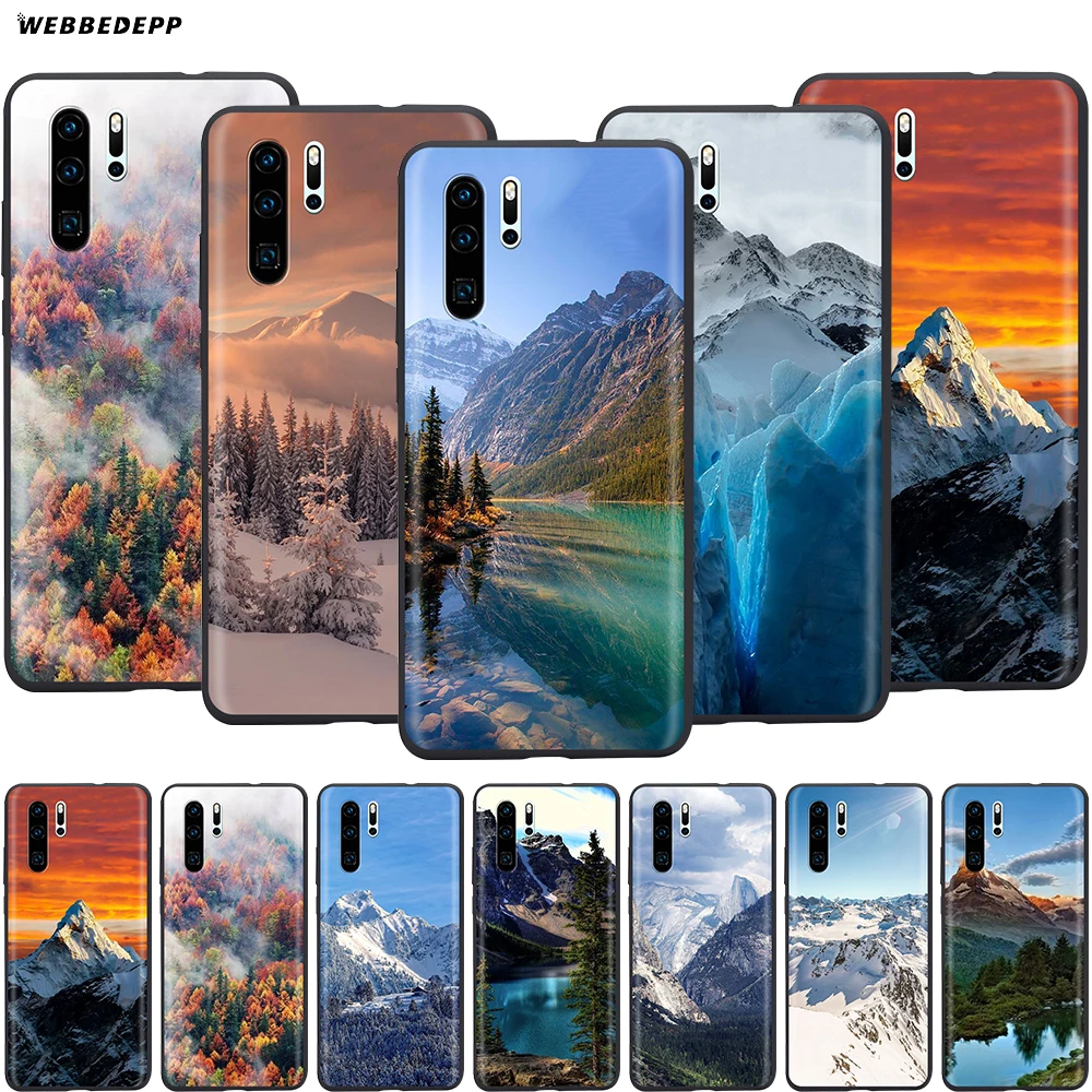 Webbedepp чехол с изображением заснеженного горного Пейзажа для Huawei Honor 6A 7A 7C 7X 8 8X 8C 9 9X