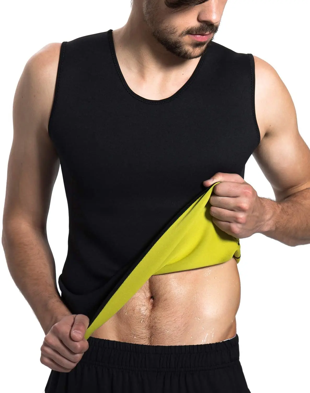 

Men's Body Shaper Hot Sweat Workout Tank Top Slimming Sauna Vest Neoprene Compression Thermal Shirt Mens Shapewear