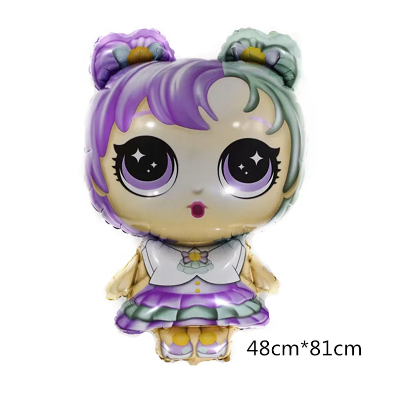 Two-tone bow doll День рождения кукла-сюрприз воздушный шар рождественские украшения игра награда с изображением мультипликационных персонажей для детей милые плюшевые игрушки куклы Алюминий воздушный шар - Цвет: Two-tone bow doll