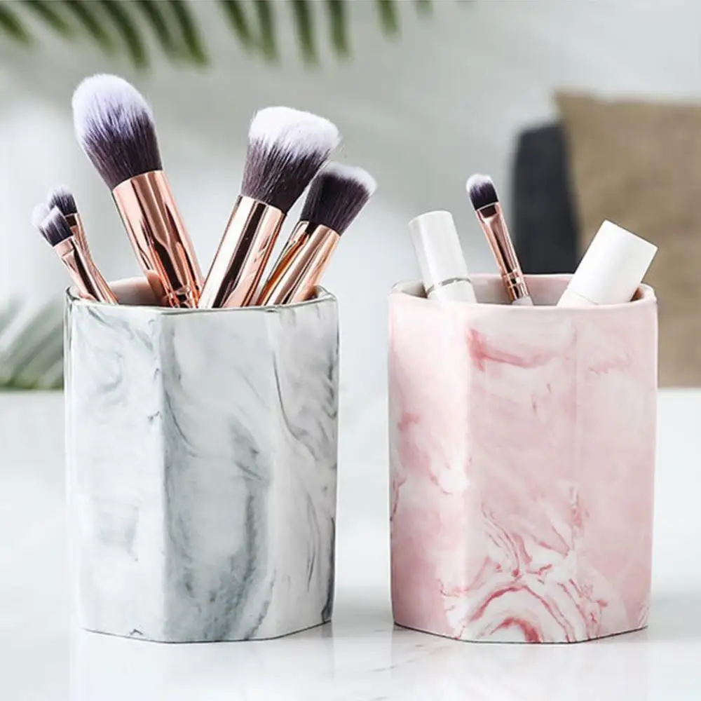 

2021 Cosmetic Make-up Brush Storage Box Table Organizer Jar Pen Holder Desktop Organizer Makeup Nail Polish Cosmetic Holder