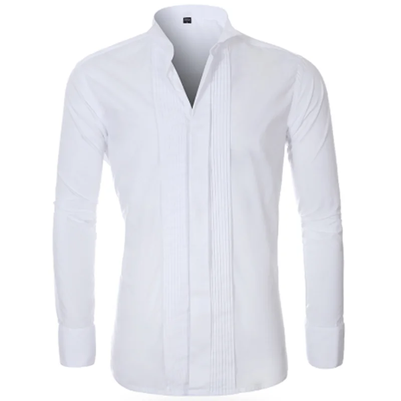 

Men's Wedding Business Long Sleeve Shirt Blusas Blouse Camisa Masculina Bluzki Bluzka Koszula Slim Fit Cotton Vestidos Formales