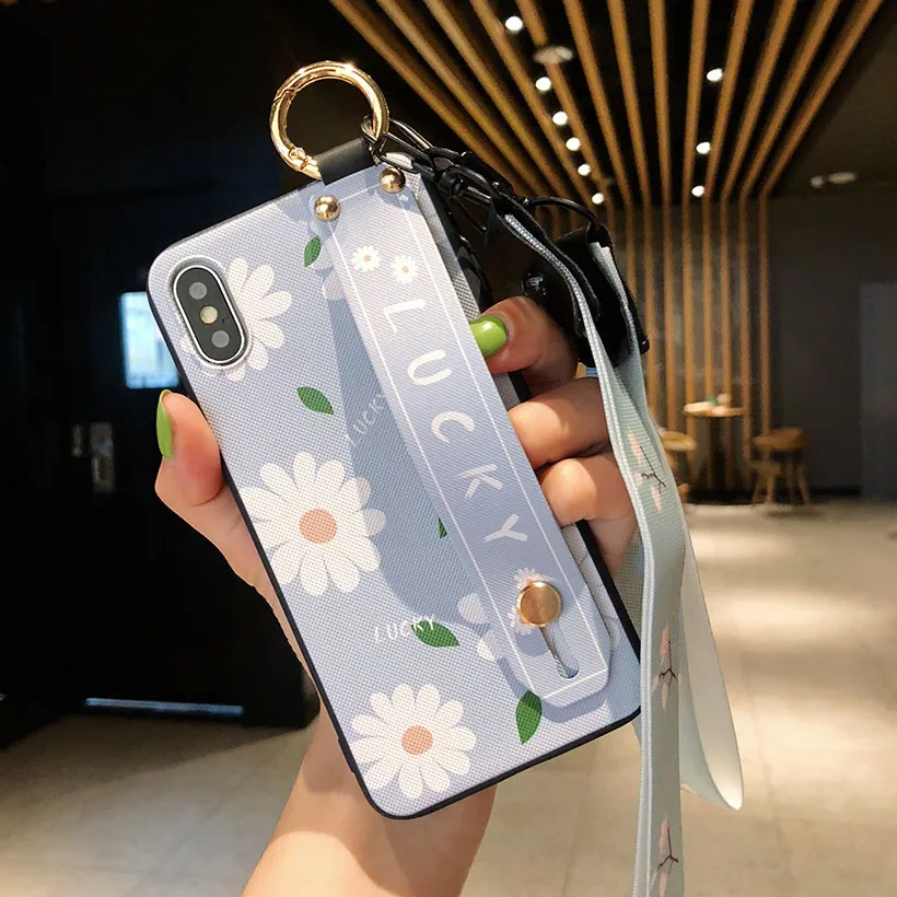 Чехол с ремешком на запястье для Oppo RX17 Neo A3S A5 A3 A77 A7 A59 A57 A39 A37 A7X F9 A73 F5 F1S F3 K1
