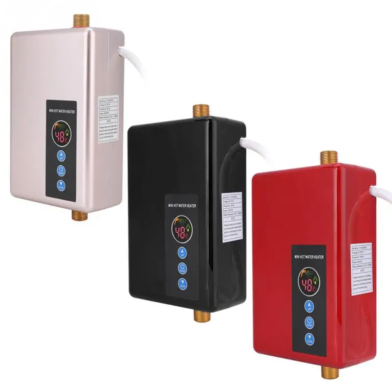 

220V 5.5KW Instant Electric Water Heater Tankless Shower Hot Water System Kitchen Bathroom Machine