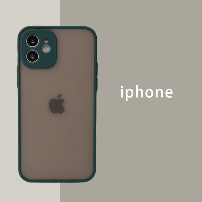 

Phone Case iPhone 12 11 13 Pro Max Mini Original Skin Feel Protective Cover 7 8 Plus XR X XS MAX Transparent Simple Case Cover